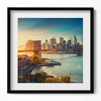 Obraz v ráme New York Manhattan Brooklynský most