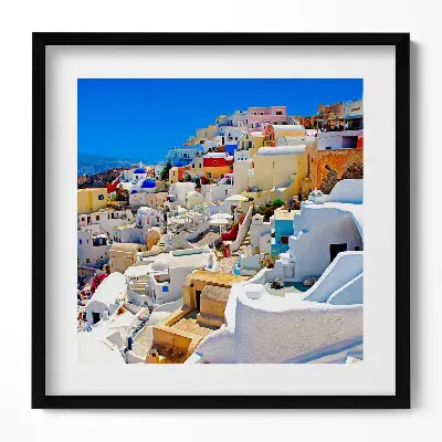 Obraz v ráme Grécko Santorini