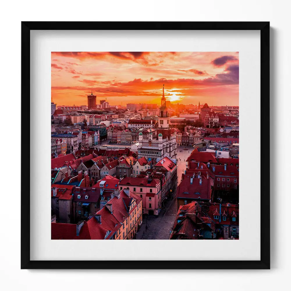 Obraz v ráme panoráma mesta Poznaň