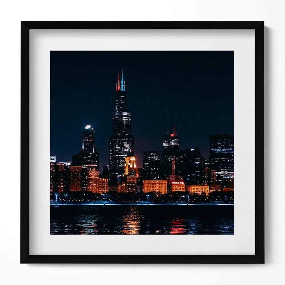 Obraz v ráme Panoráma mesta Chicago