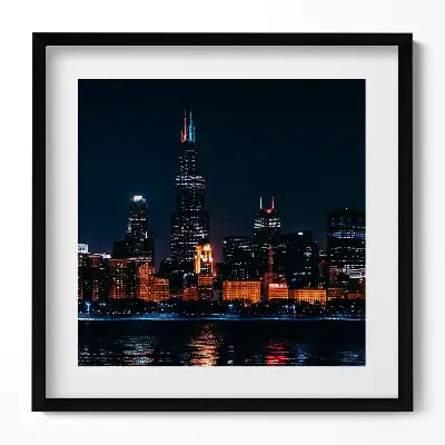 Obraz v ráme Panoráma mesta Chicago