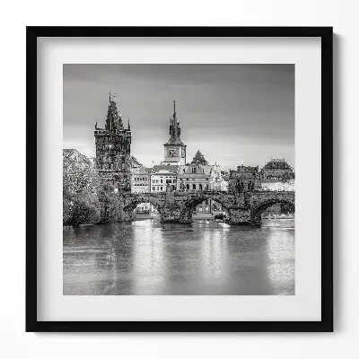 Obraz v ráme Pohľad na Karlov most v Prahe