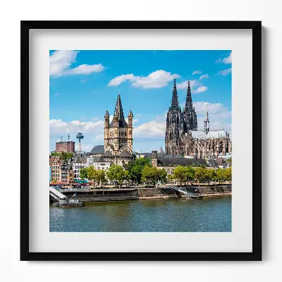 Obraz v ráme Panoráma Kolína nad Rýnom