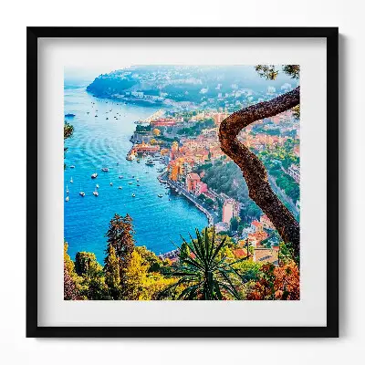 Obraz v ráme Dedinka Villefranche-sur-Mer