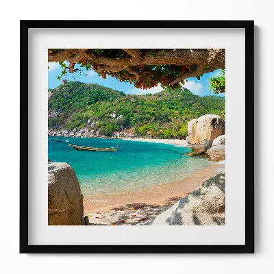 Obraz v ráme Výhľad na more Koh Tao Thajsko