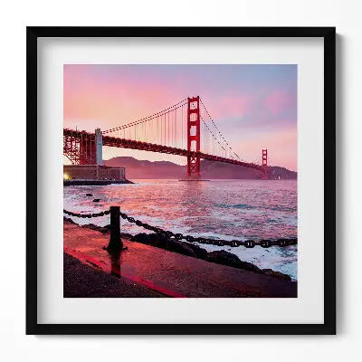 Obraz v ráme Pohľad na most Golden Gate