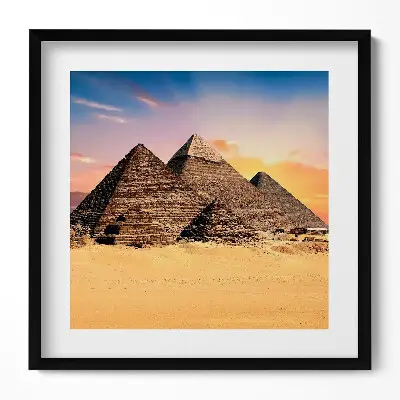 Obraz v ráme Egyptské pyramídy v púšti