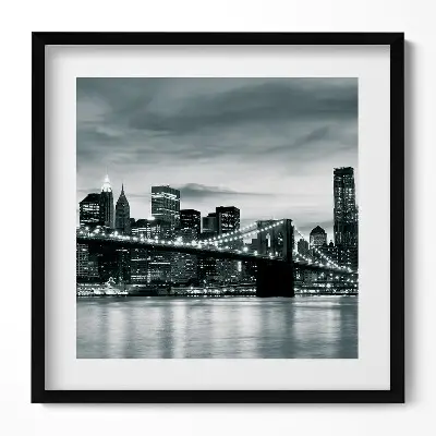 Obraz v ráme Nová panoráma Brooklynského mosta