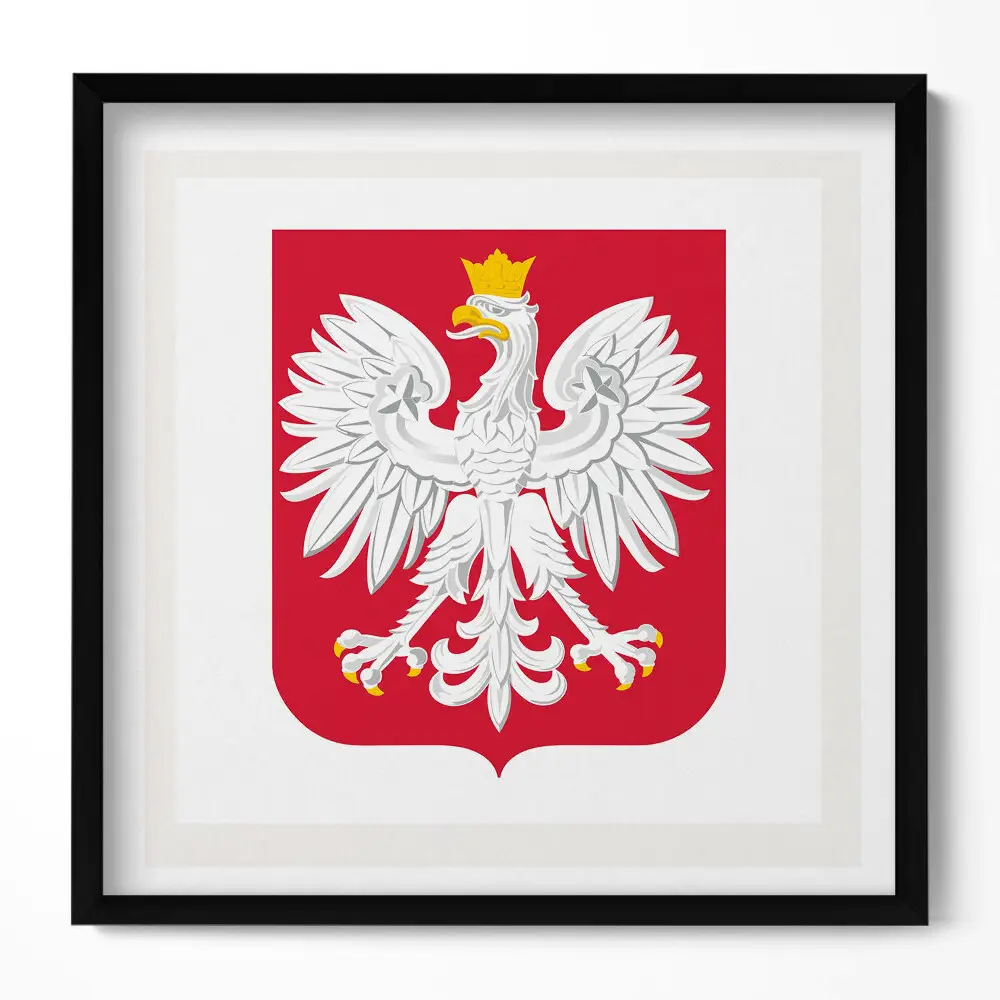 Obraz v ráme Biely orol, štátny znak Poľska