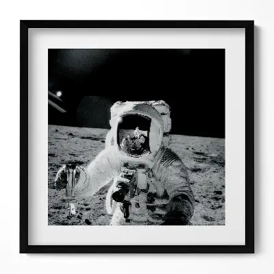 Obraz v ráme Astronaut na Mesiaci fotografia NASA