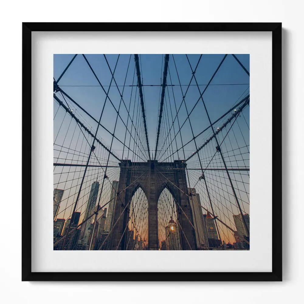 Obraz v ráme Architektúra Brooklynského mosta