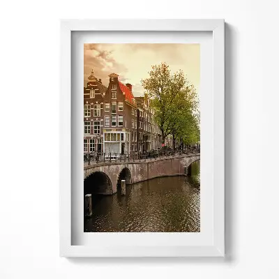 Obraz v ráme Kanály v centre Amsterdamu