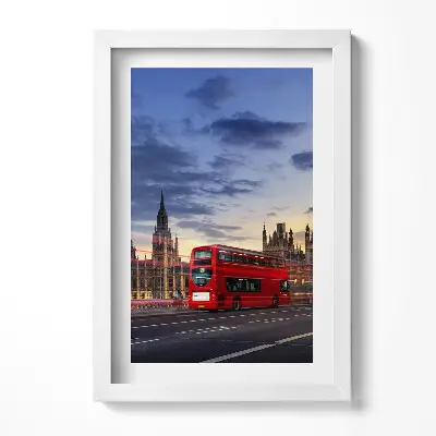 Obraz v ráme Červený autobus v Londýne