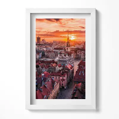Obraz v ráme panoráma mesta Poznaň