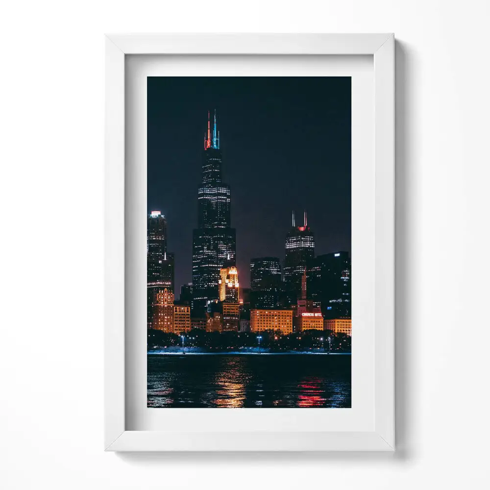 Obraz v ráme Panoráma mesta Chicago