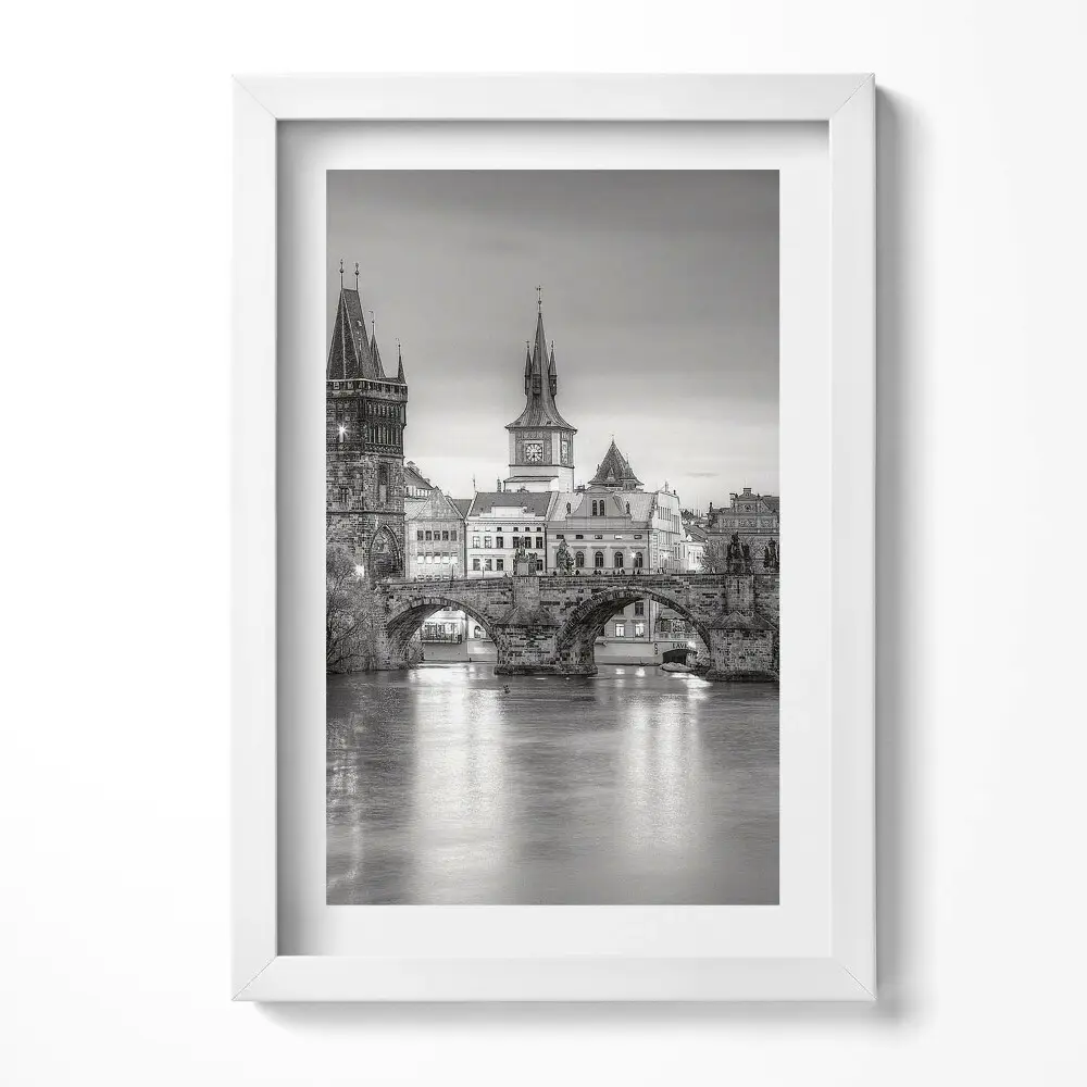 Obraz v ráme Pohľad na Karlov most v Prahe