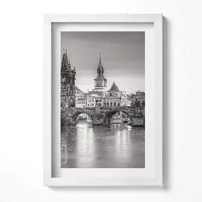 Obraz v ráme Pohľad na Karlov most v Prahe