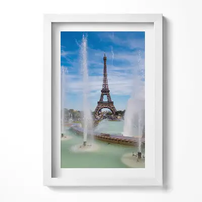 Obraz v ráme Fontána pri Eiffelovej veži v Paríži