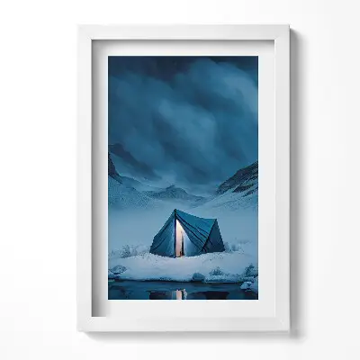 Obraz v ráme Stan v horách na Islande