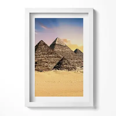 Obraz v ráme Egyptské pyramídy v púšti