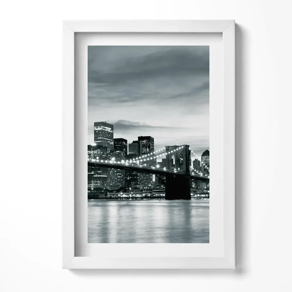 Obraz v ráme Nová panoráma Brooklynského mosta