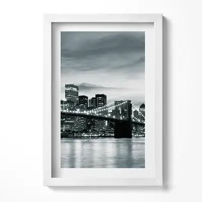 Obraz v ráme Nová panoráma Brooklynského mosta
