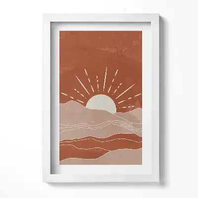 Obraz v ráme Ilustrácia vychádzajúceho slnka
