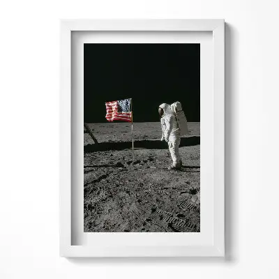Obraz v ráme Pristátie na Mesiaci fotografia z NASA