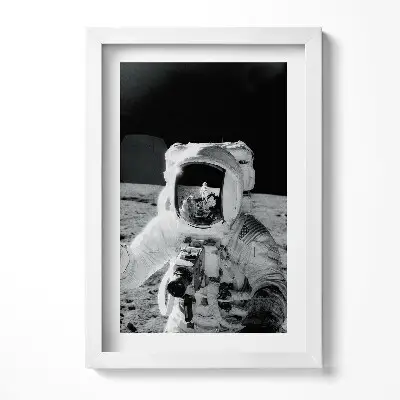 Obraz v ráme Astronaut na Mesiaci fotografia NASA