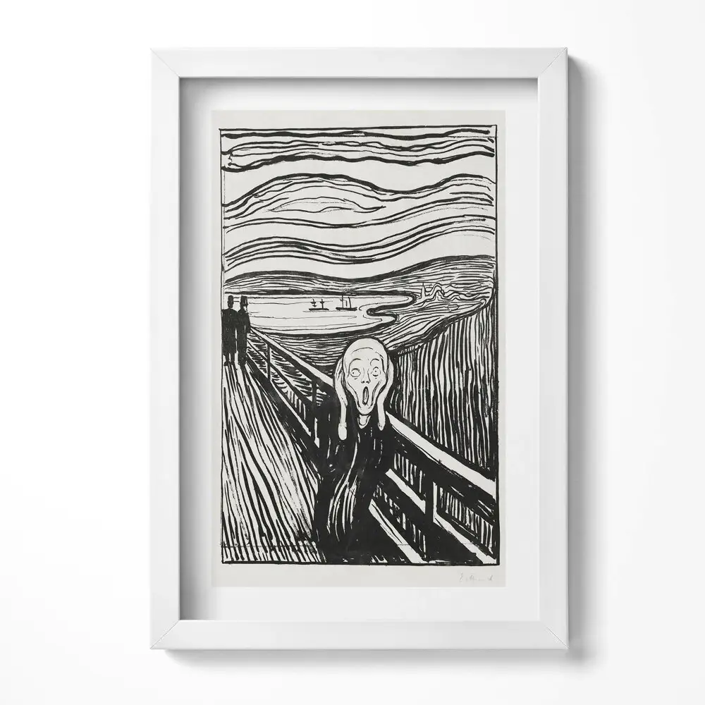 Obraz v ráme Náčrt Výkrik od Edvarda Muncha