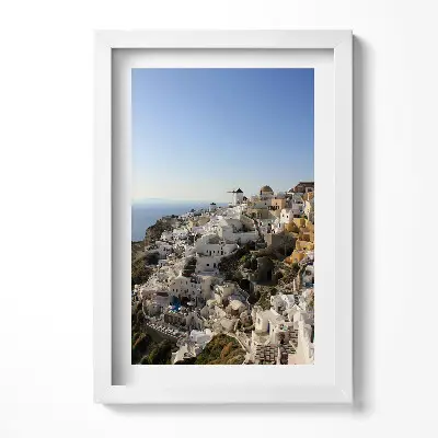 Obraz v ráme Architektúra Santorini v Grécku