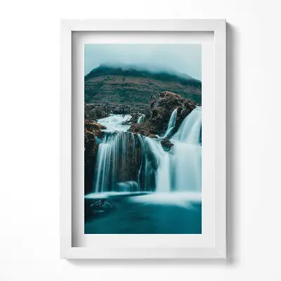 Obraz v ráme Fotografia horského vodopádu