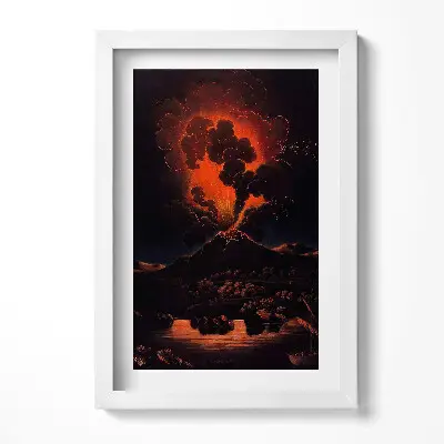 Obraz v ráme s ilustráciou v japonskom štýle