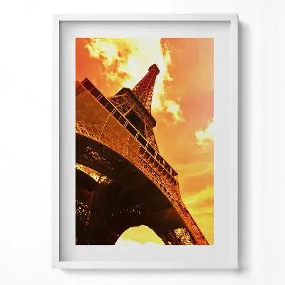 Obraz v ráme Atrakcia Eiffelovej veže v Paríži