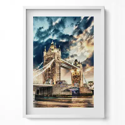 Obraz v ráme Tower Bridge v Londýne