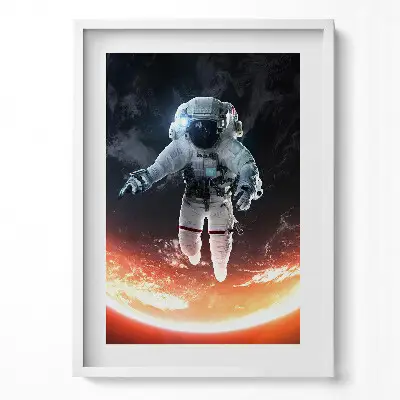 Obraz v ráme Astronaut vo vesmíre