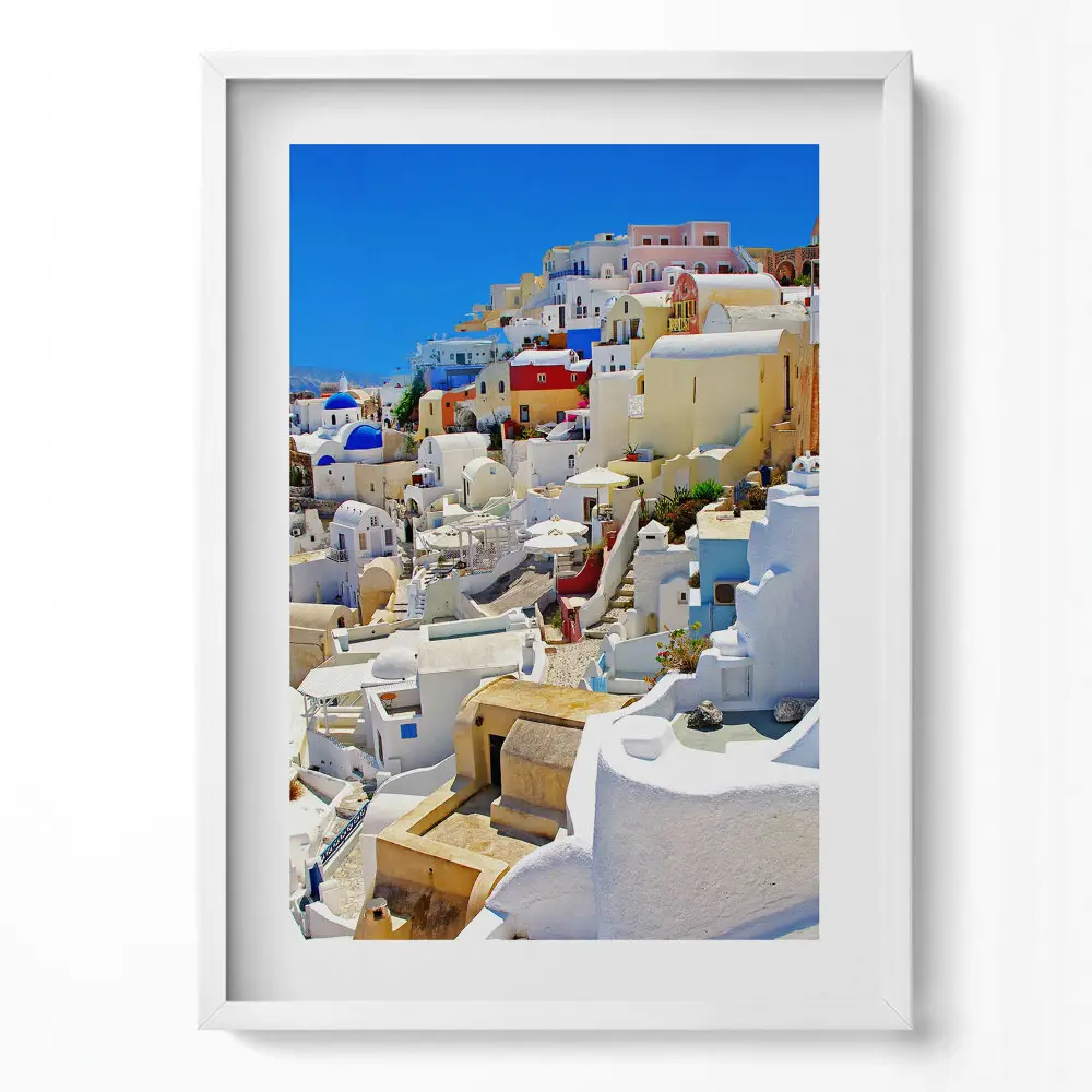 Obraz v ráme Grécko Santorini