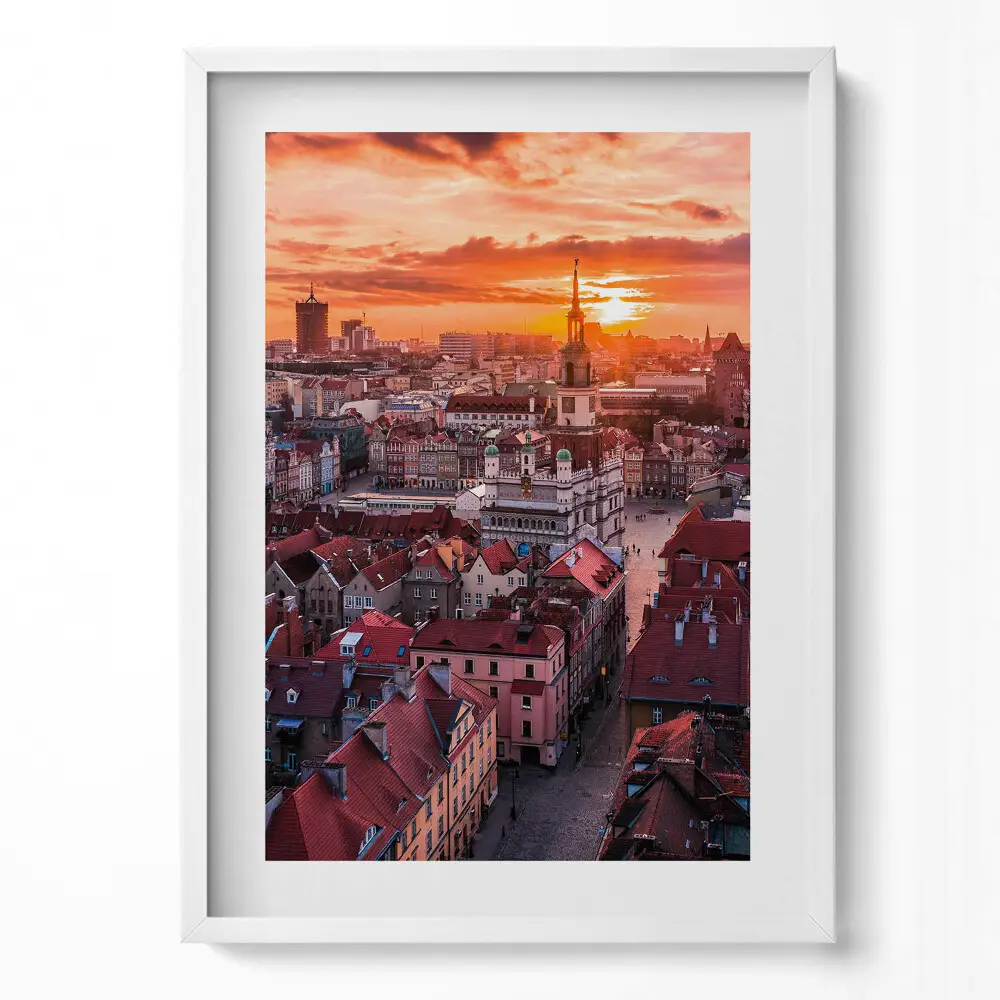 Obraz na stenu v ráme panoráma mesta Poznaň