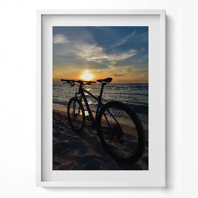 Obraz v ráme Bicykel pri Baltskom mori