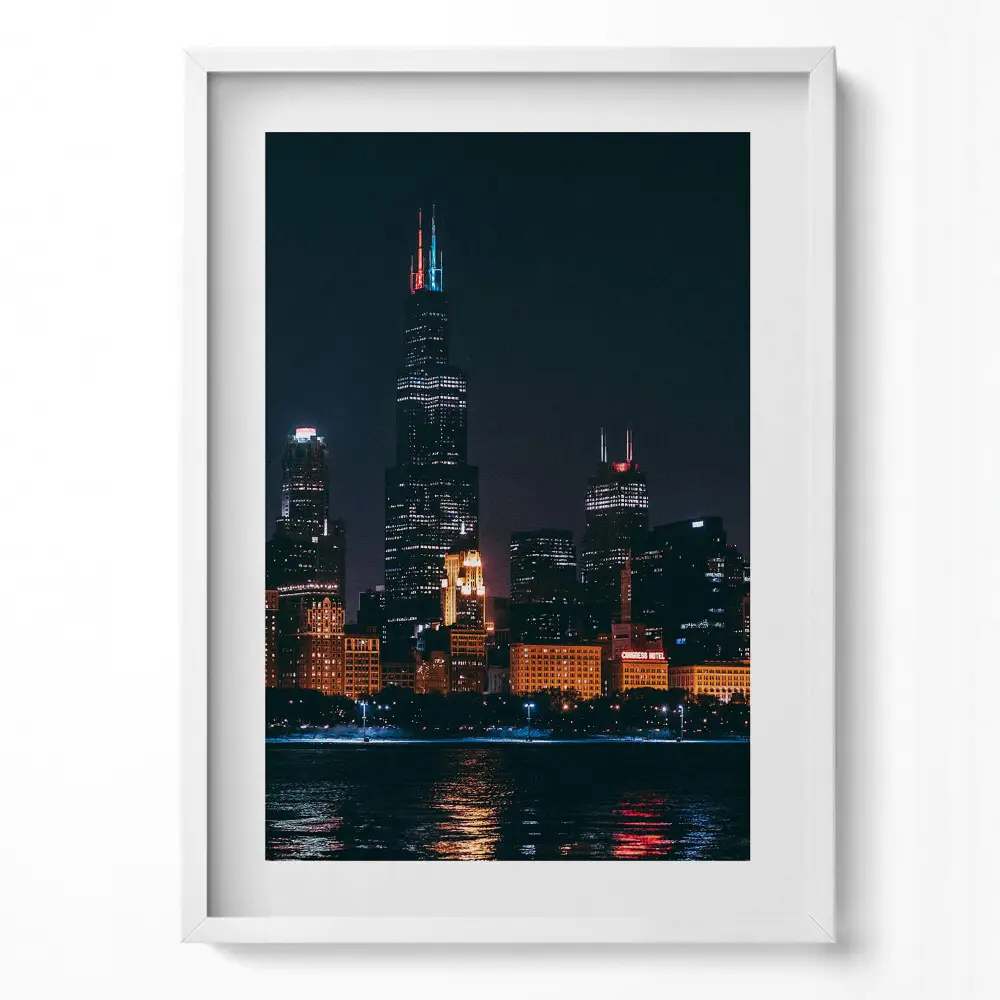 Obraz v ráme Panoráma mesta Chicago