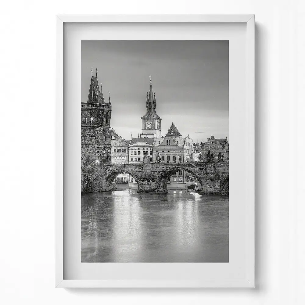 Obraz v ráme Pohľad na Karlov most v Prahe