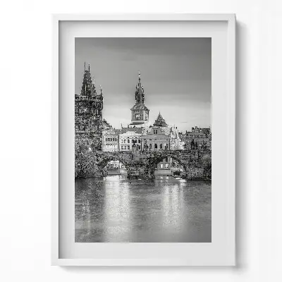 Obraz v ráme Pohľad na Karlov most v Prahe