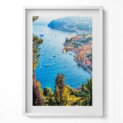 Obraz v ráme Dedinka Villefranche-sur-Mer