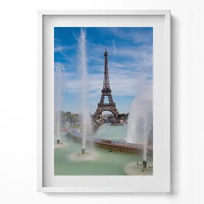Obraz v ráme Fontána pri Eiffelovej veži v Paríži