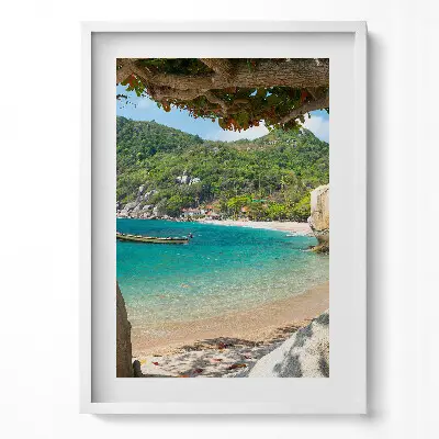 Obraz v ráme Výhľad na more Koh Tao Thajsko