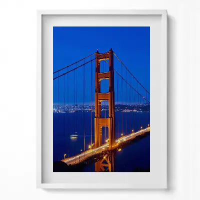 Obraz na stenu v ráme Pohľad na most Golden Gate