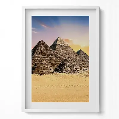 Obraz v ráme Egyptské pyramídy v púšti