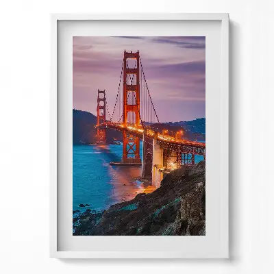 Obraz v ráme Most Golden Gate v San Franciscu