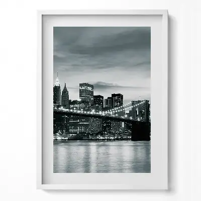 Obraz v ráme Nová panoráma Brooklynského mosta