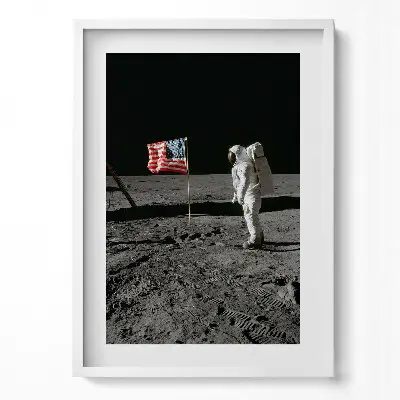 Obraz v ráme Pristátie na Mesiaci fotografia z NASA